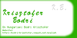 krisztofer bodri business card